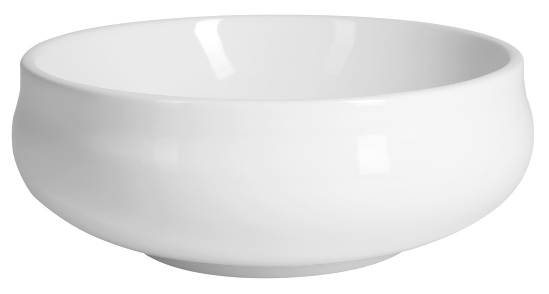CREAVIT GORDO keramické umyvadlo na desku kulaté, průměr 40cm, bílá GO140