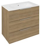 Photo: CIRASA umývadlová skrinka 79,8x75x46cm, 3x zásuvka, dub cuneo