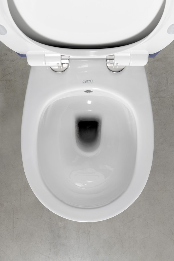 Isvea SENTIMENTI CLEANWASH závěsná WC mísa, integrovaný ventil a bidet. sprška, Rimless, 36x51cm, bílá 10ARS1101I