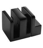 Photo: SPIRIT BLACK support bar holder for fixed glass and door rail, black matt