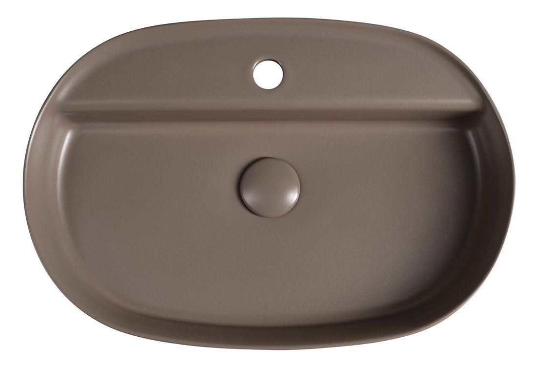 Isvea INFINITY OVAL keramické umyvadlo na desku, 60x40cm, taupe 10NF65060-2H