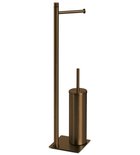 Photo: TRILLY Freestanding Toilet Paper/Brush Holder, cooper matt