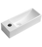 Photo: AQUA MINI umywalka ceramiczna 38x14cm, otwór na baterię z lewej strony, biały