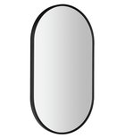 Photo: AROWANA oval mirror in frame 40x70cm, black mat
