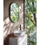 Photo: AROWANA oval mirror in frame 40x70cm, black mat