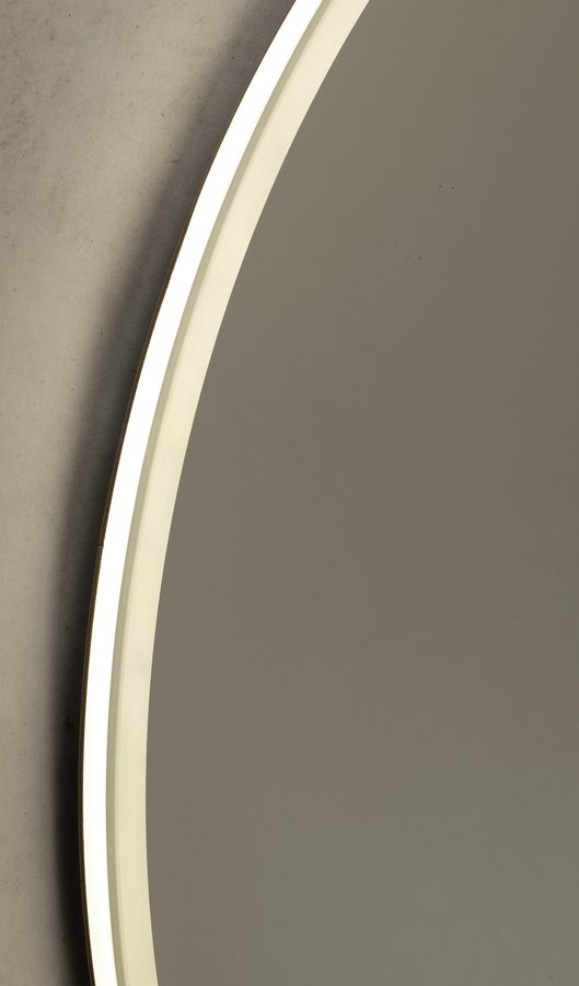 Sapho VISO kulaté zrcadlo s LED osvětlením a policí ø 60cm, bílá mat VS060-02