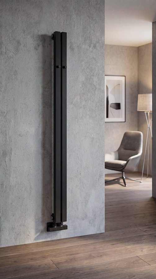 Sapho LETIZIA otopné těleso 90x1800mm, černá mat IR245B