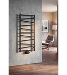 Photo: ANNALISA bathroom radiator 500x1095mm, cental connection, black matt