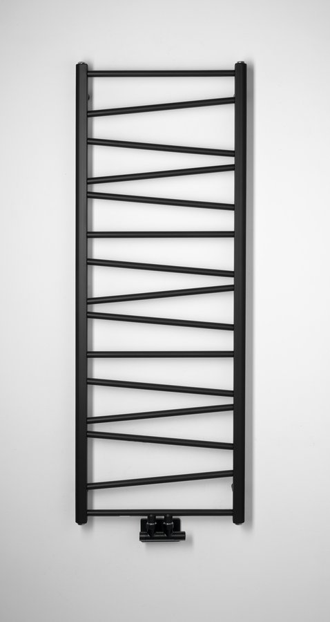 Aqualine ANNALISA otopné těleso 500x1375mm, středové připojení,, černá mat AN226