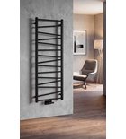 Photo: ANNALISA bathroom radiator 500x1375mm, cental connection, black matt