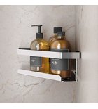 Photo: MYLINE Shower Corner Shelf, 214x90x214mm, polished stainless steel