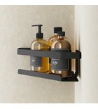 Photo: MYLINE Shower Corner Shelf, 214x90x214mm, black matt