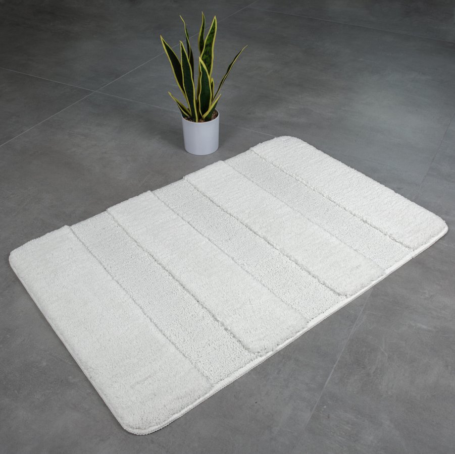Ridder SERENITY předložka 60x90cm s protiskluzem, polyester, bílá 7110301