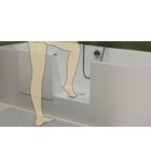 Photo: PORTAS L asymetryczna wanna z drzwiami, 170x75x60cm, biały