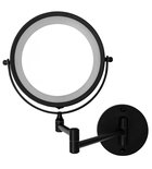 Photo: MARY kosmetické zrcátko závěsné, LED, Ø 130mm, černá