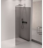 Photo: ARCHITEX floor-wall-ceiling glass mounting kit with sloped bar, 1615x2105mm, polished aluminum