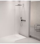 Photo: ARCHITEX floor-wall-ceiling glass mounting kit with sloped bar, 1615x2105mm, polished aluminum