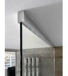 Photo: ARCHITEX glass fixing kit, floor-wall-ceiling, 1615x2600mm, polished aluminium