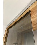 Photo: ARCHITEX glass fixing kit, floor-wall-ceiling, 1615x2600mm, black matt