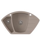 Photo: Eckspüle mit Abtropffläche 90x53,8cm, beige
