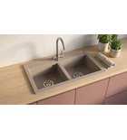 Photo: Double Granite Sink, 75,6x44,7cm, beige