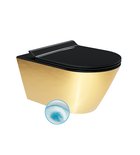 Photo: KUBE X závesná WC misa GeniusFlush, 36x55cm, čierna/zlata