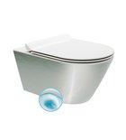 Photo: KUBE X závesná WC misa GeniusFlush, 36x55cm, biela/strieborna