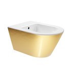Photo: KUBE X bidet závesný 36x55cm, biela/zlata