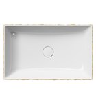 Photo: KUBE X DIAMOND counter top ceramic washbasin 60x37cm, white/gold