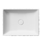 Photo: KUBE X DIAMOND counter top ceramic washbasin 50x37cm, white matt
