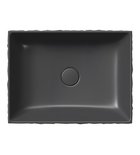 Photo: KUBE X DIAMOND counter top ceramic washbasin 50x37cm, black matt