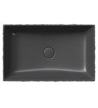 Photo: KUBE X DIAMOND counter top ceramic washbasin 60x37cm, black matt