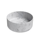 Photo: ALTACERAMICA ceramic counter top washbasin, dia. 40cm, marble/white matt