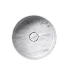 Photo: ALTACERAMICA ceramic counter top washbasin, dia. 40cm, marble/white matt