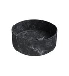 Photo: ALTACERAMICA ceramic counter top washbasin, dia. 40cm, marble/black matt