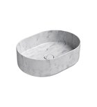 Photo: ALTACERAMICA ceramic counter top washbasin, 55x40cm, oval, marble/white matt