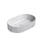 Photo: ALTACERAMICA ceramic counter top washbasin, 60x37cm, oval, marble/white matt
