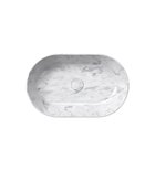 Photo: ALTACERAMICA ceramic counter top washbasin, 60x37cm, oval, marble/white matt