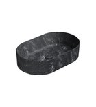 Photo: ALTACERAMICA ceramic counter top washbasin, 60x37cm, oval, marble/black matt