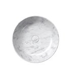 Photo: ALTACERAMICA ceramic counter top washbasin, dia. 45cm marble/white matt