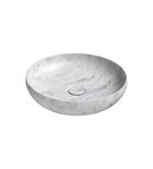 Photo: ALTACERAMICA ceramic counter top washbasin, dia. 40cm marble/white matt