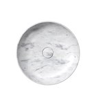 Photo: ALTACERAMICA ceramic counter top washbasin, dia. 40cm marble/white matt