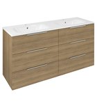 Photo: CIRASA umývadlová skrinka 139,6x75x46cm, 3x zásuvka, dub cuneo