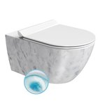 Photo: ALTACERAMICA wall-hung toilet pan, Swirlflush, 36x55cm, marble/white matt