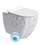 Photo: ALTACERAMICA WC pan, Swirlflush, 36x55cm, S-trap/P-trap, marble/white matt