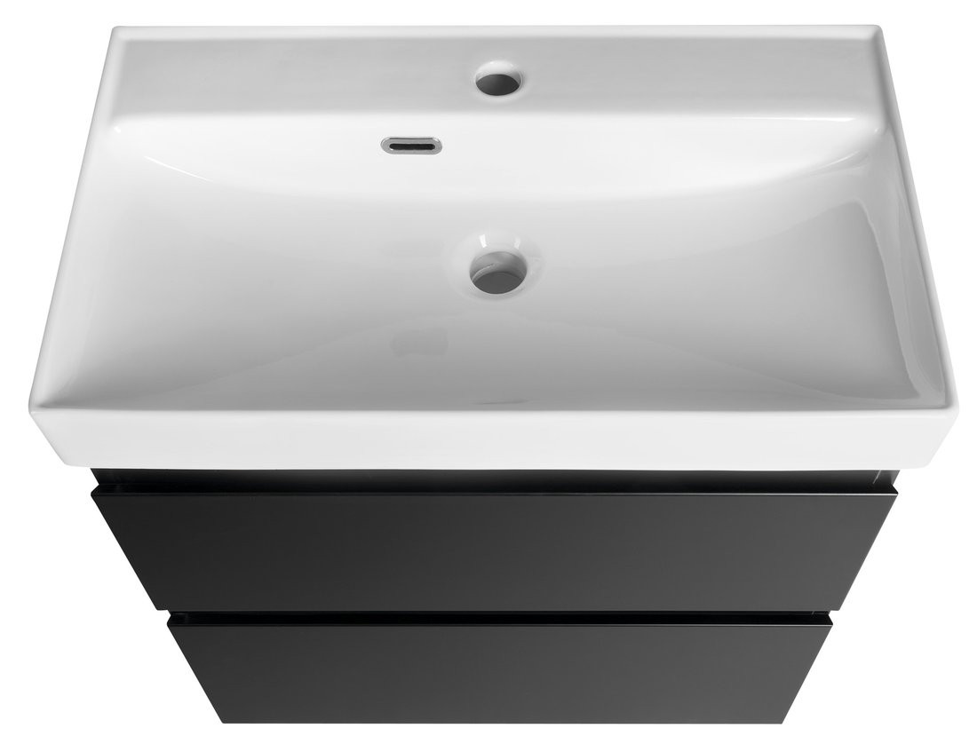 Aqualine ALTAIR umyvadlová skříňka 61,5x60x37cm, černá mat AI668