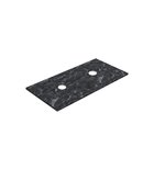 Photo: ALTACERAMICA ceramic countertop 100x2x49cm, 2 drain holes, marble/black matt