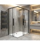 Photo: LUXOR BLACK kabina prysznicowa prostokątna 1000x800mm wariant L/P, wejście z&nbsp;rogu