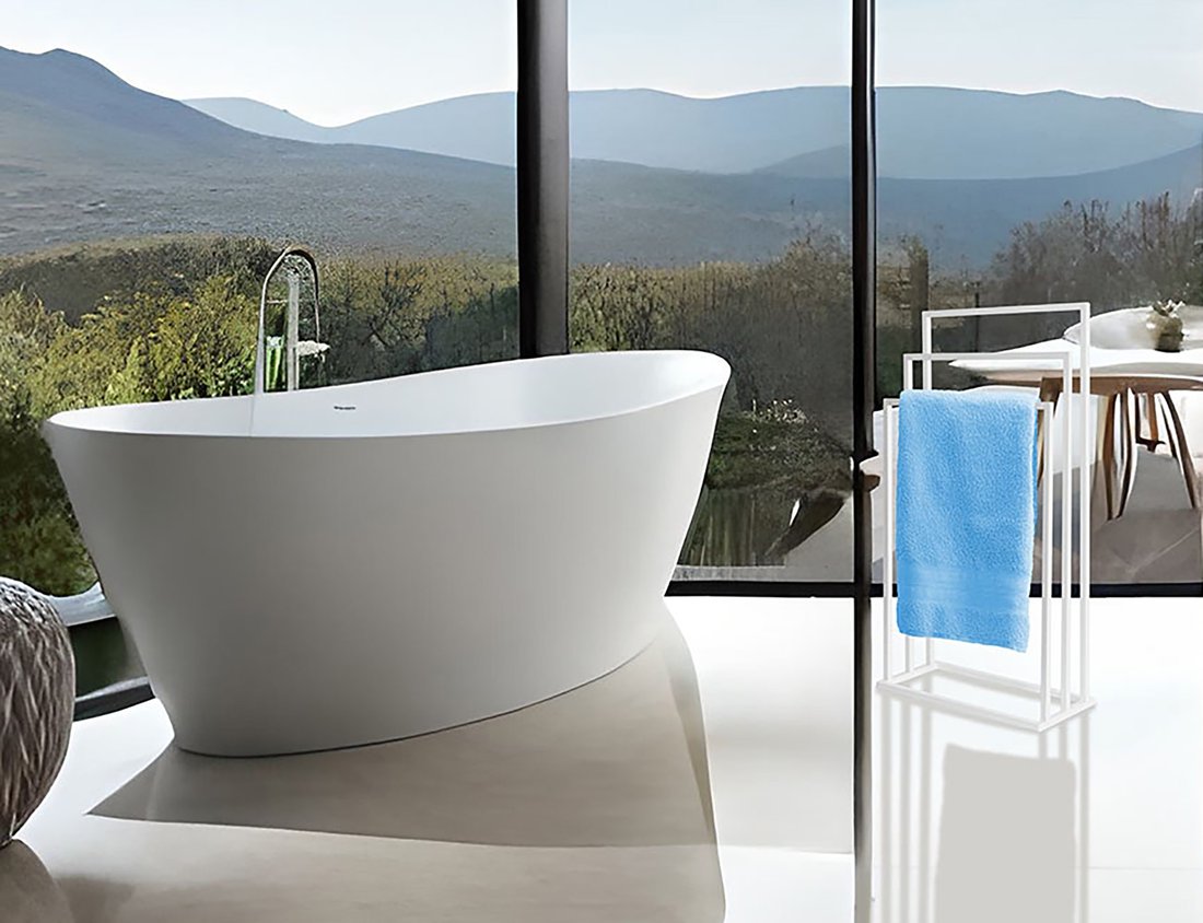 Aqualine Stojan na ručníky 450x860x210mm, bílá mat MU450W
