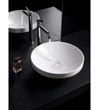 Photo: BANERA SQUARE Waschbecken zum Setzen, Gussmarmor, 50x36cm, Weiß